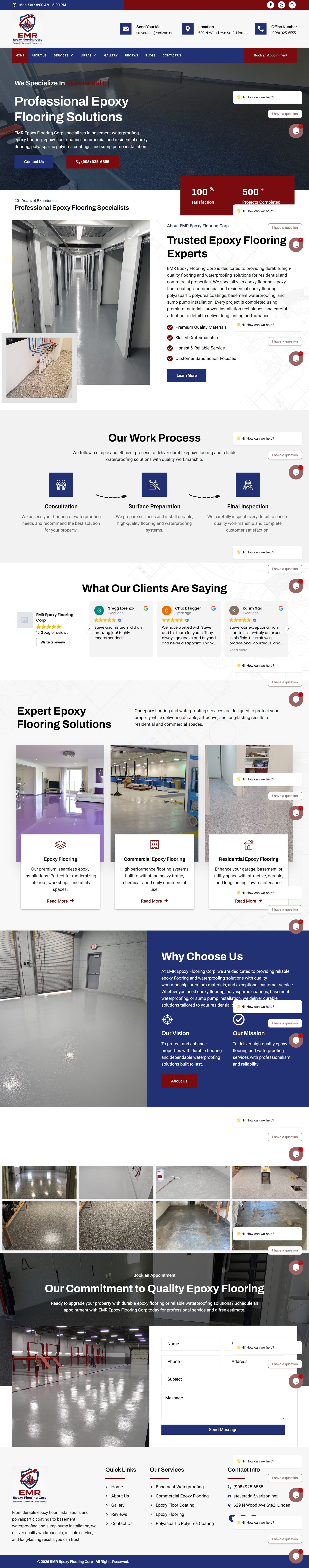 EMR Waterproofing Full Live Website Screenshot - Giga Tech Pro