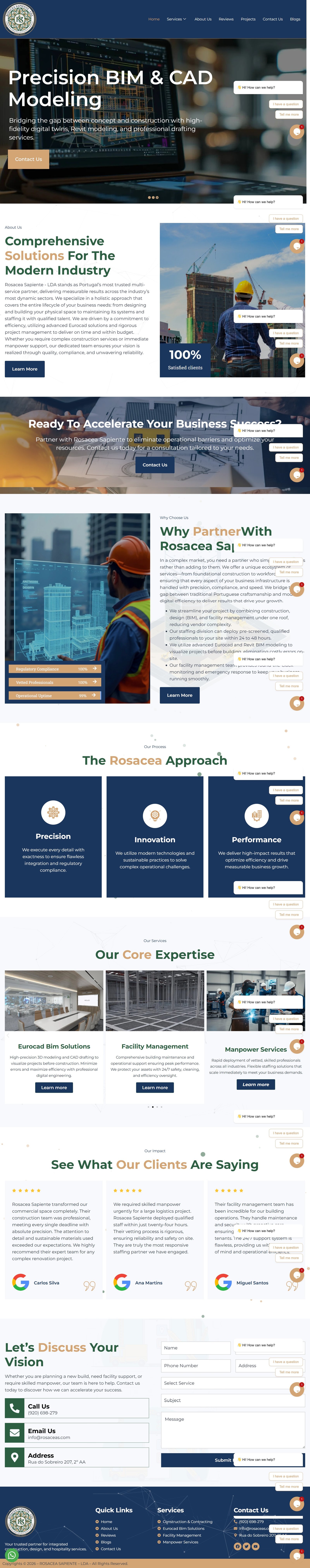 Rosaceas Full Live Website Screenshot - Giga Tech Pro