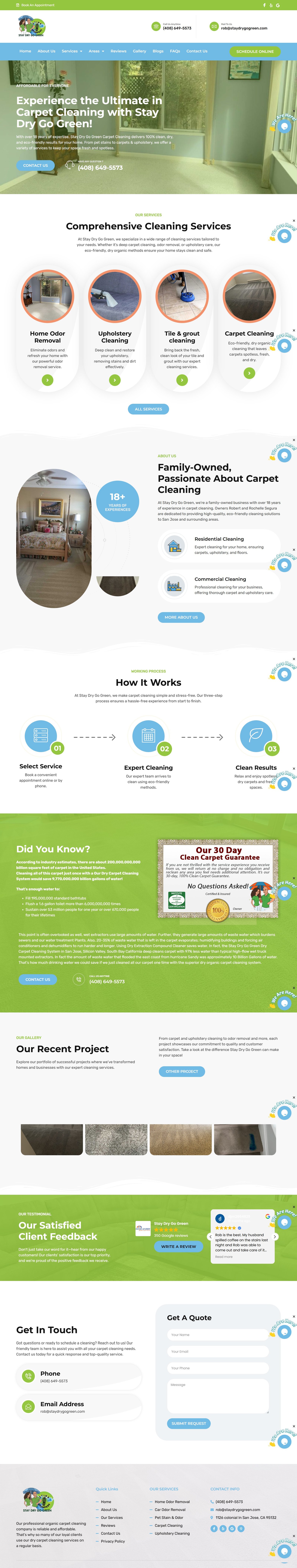 Stay Dry Go Green Full Live Website Screenshot - Giga Tech Pro